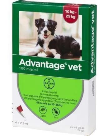 Advantage Vet Loppemiddel til Hunde 10-25 Kg – Tilbud!