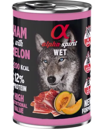 Alpha Spirit Hundemad med Skinke og Melon 400g - Sundt Foder