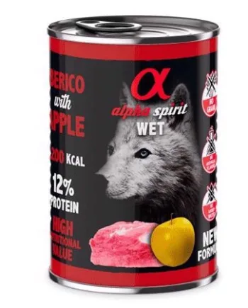 Alpha Spirit Hundemad med Svinekød og Æble 400g - Kvalitet!