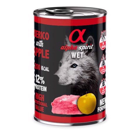Alpha Spirit Hundemad med Svinekød og Æble 400g - Kvalitet!
