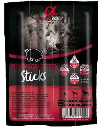 Alpha Spirit Skinkestænger 16 Stk – Naturlige Hundegodbidder