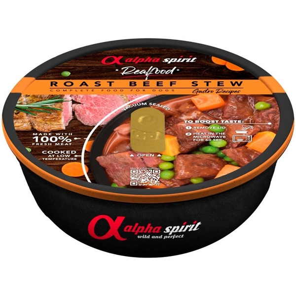 Alpha Spirit Oksekødsgryde 280g - Lækkert hundefoder!