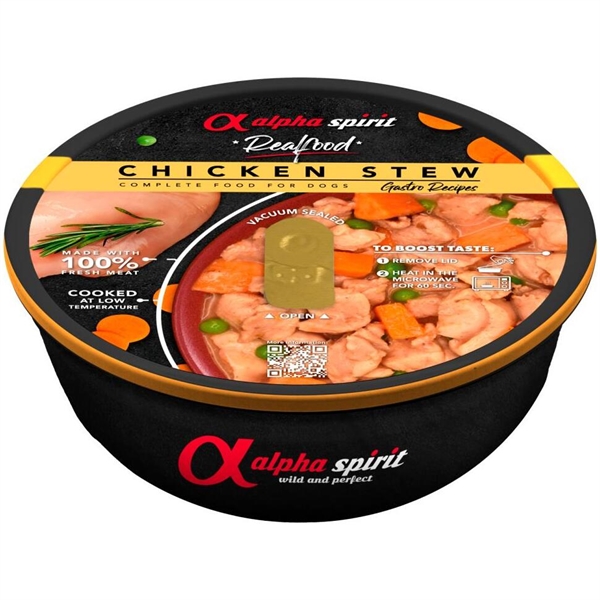 Alpha Spirit Kyllingestuvning 280g – Sund hundemad til din ven