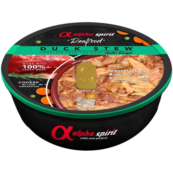 Lækkert hundefoder med and – Alpha Spirit 280g!