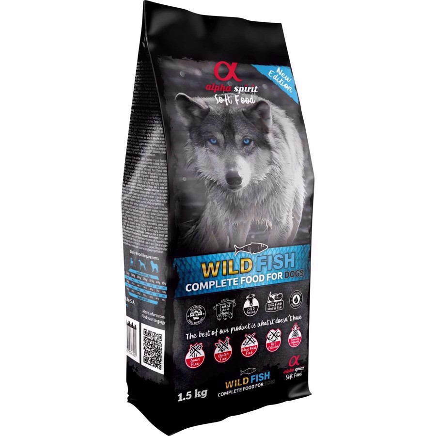 Alpha Spirit Semi Moist Fisk - Kornfrit Hundefoder til Hund