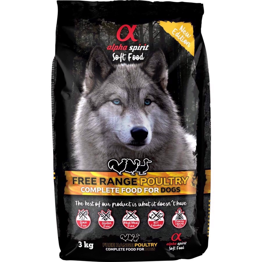 Alpha Spirit Semi Fugtigt Fjerkræ Hundefoder 2 Kg – Kvalitet!