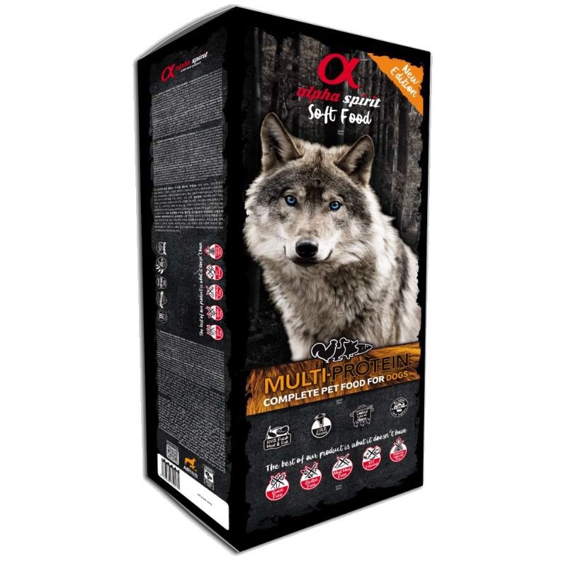 Alpha Spirit Semi-Fugtig Multiprotein Hundefoder 45 kg