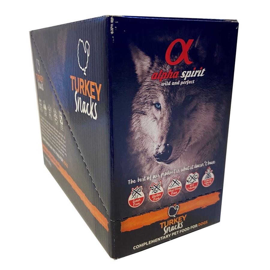 Alpha Spirit Kalkun Træningsgodbidder - 16 x 35g Pakke