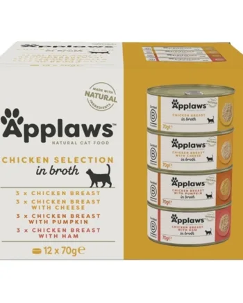 Applaws Kylling i Bouillon til Katte - 12 x 70g Dåsemad
