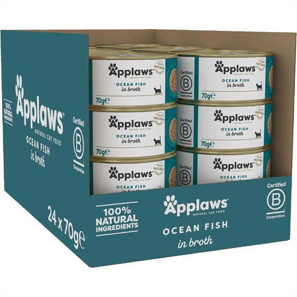 Applaws Kat Dåsemad med Havfisk - 24 x 70g, Kvalitet!