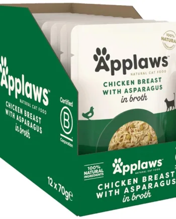 Applaws Kattepouch med Kylling & Asparges – 12 Stk. Tilbud!