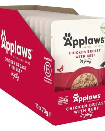 Applaws Kattepose med Kylling & Oksekødgelé - 16 stk.