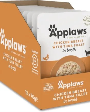 Applaws Kattepouch med Kylling og Tun - 12 Stk Tilbud!