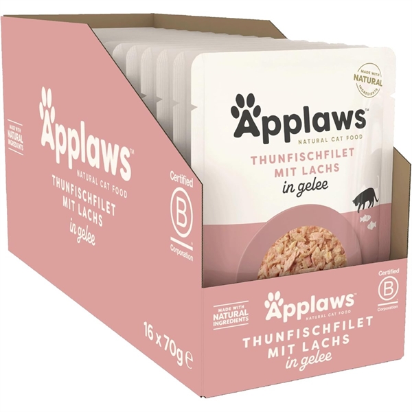 Applaws Kattepouch med Tun og Laks – 16 Portioner Tilbud!