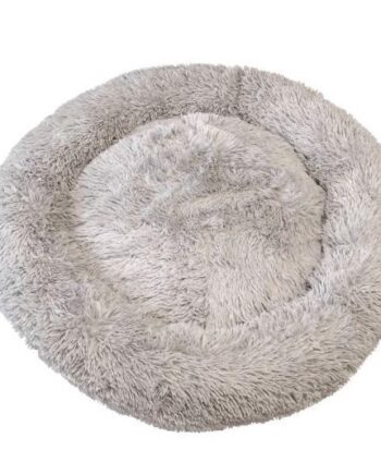 Beroligende Beige Donut Hundeseng – Komfort til Din Hund