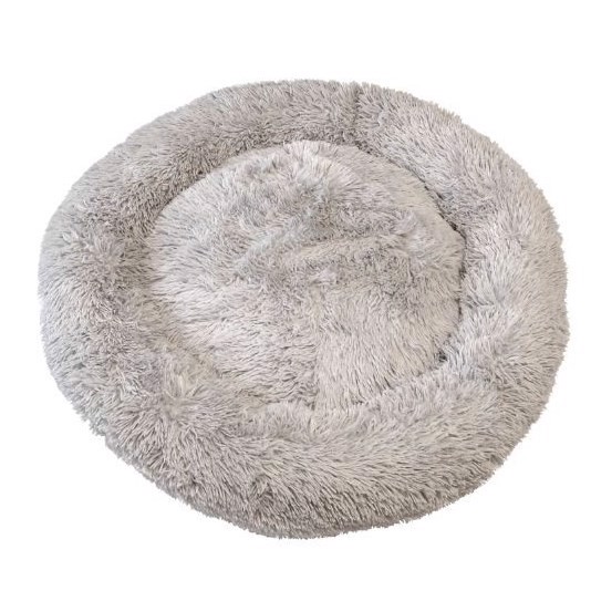 Beroligende Beige Donut Hundeseng – Komfort til Din Hund