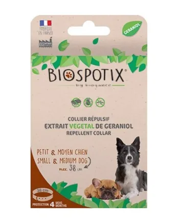 Biospotix Naturligt Loppehalsbånd til Små Hunde - Sikker Beskyttelse