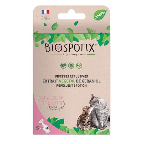 Biospotix Naturlige Pipetter til Katte mod Lopper og Flåter