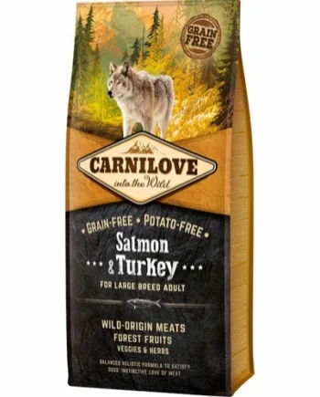 Carnilove Hundefoder til Store Racer med Laks & Kalkun 12 kg