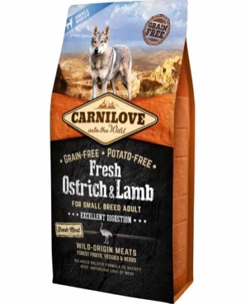 Carnilove Hundefoder med Struds & Lam, 6 kg - Kvalitet!