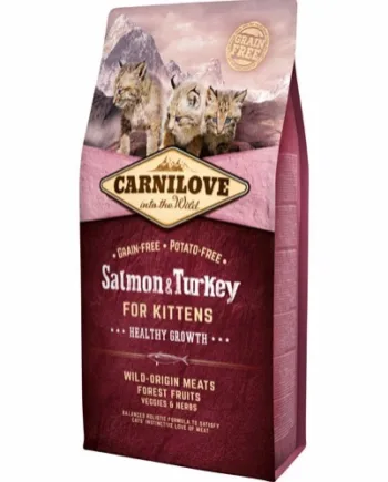 Carnilove Kattemad til Killinger med Laks og Kalkun 1 kg