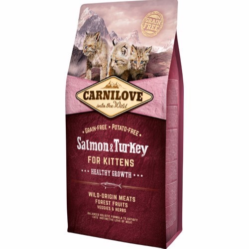 Carnilove Kattemad til Killinger med Laks og Kalkun 1 kg