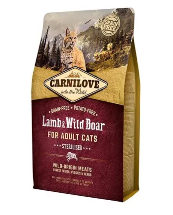 Carnilove Kattemad til Steriliserede Katte – Lam & Vildsvin 1 kg
