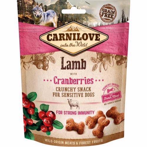 Sund Lam Snack til Hunde - Carnilove Crunchy 200g
