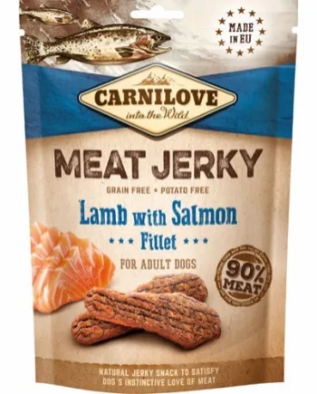 Carnilove Lam & Laks Jerky til Hunde 100g - Uimodståelig Snack