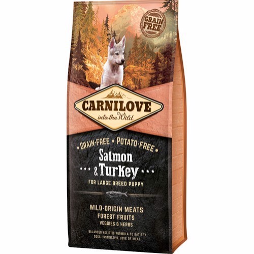 Carnilove Hvalpefoder - Laks & Kalkun 12 kg på udsalg!