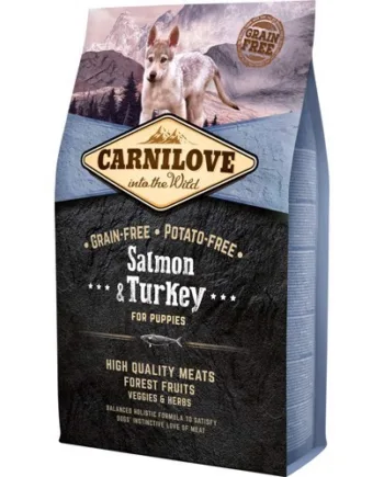 Carnilove Hvalpefoder med Laks og Kalkun, 1 kg - Kvalitet!
