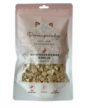 Frysetørret Kanin Snack til Katte og Hunde - Naturlig Delikatesse