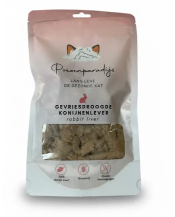 Frysetørret Kaninlever Snack til Katte og Hunde - Sund Godbid