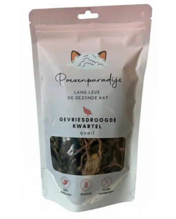 Frysetørret Vagtel - Sund Snack til Katte og Hunde