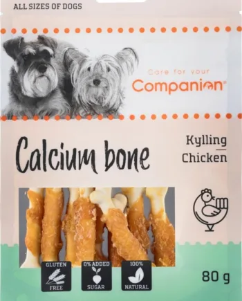 Kylling Calciumben til Hund – Sund Snack 80g Tilbud