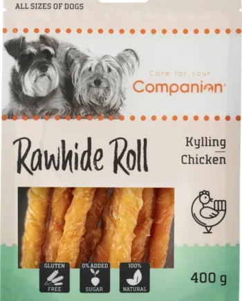 Companion Kylling Råhud Rulle 400g – Sund Snack til Hunde!