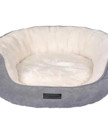 Komfortabel Hundeseng i Skaldform – Grå/Beige 50x40 cm