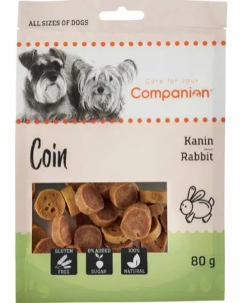 Kanin Snack Mønt 80g - Sund Belønning til Hunde!