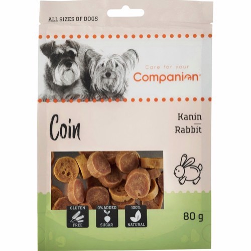 Kanin Snack Mønt 80g - Sund Belønning til Hunde!