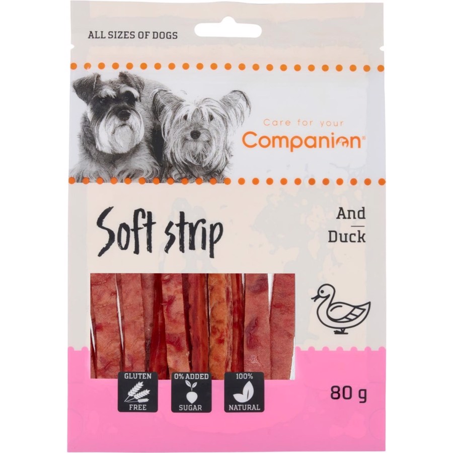 Uimodståelige Andestrimler til hund – 80g lækker snack!