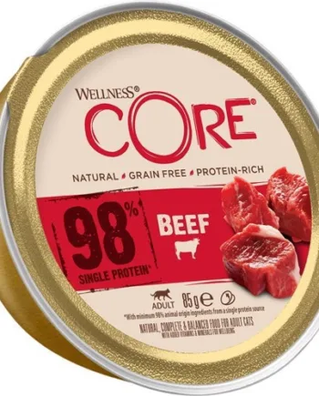 Core Kat Paté 98% Oksekød – Uovertruffen kattemad på tilbud!