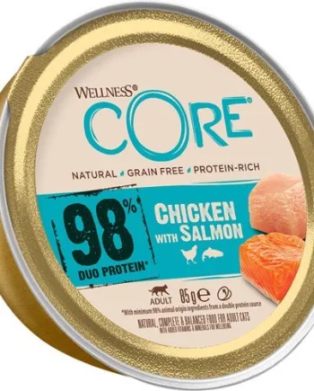 Core Cat Paté 98 Kylling & Laks 12 x 85g - Fantastisk Tilbud!