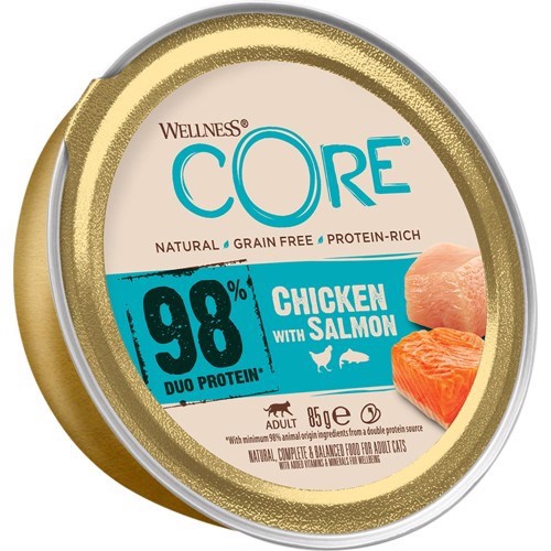 Core Cat Paté 98 Kylling & Laks 12 x 85g - Fantastisk Tilbud!