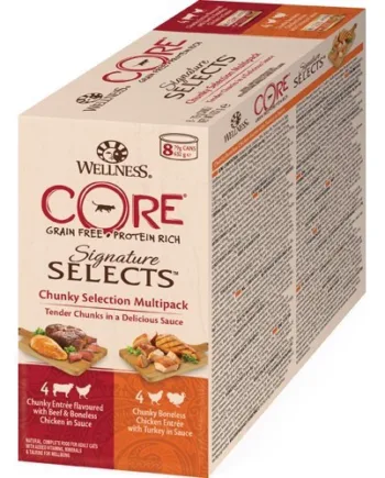Core Chunky Multipack til Katte – Kylling & Kalkun Delikatesse
