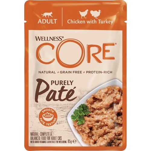 Core Purely Paté Kylling & Kalkun 24 x 85g - Fantastisk Tilbud!