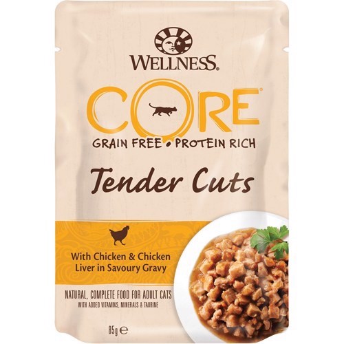Core Tender Cuts Kyllinglever 24 x 85g – Fantastisk tilbud!