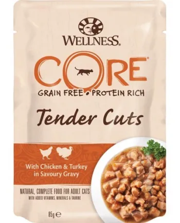 Core Tender Cuts Kylling og Kalkun 24 x 85g - Fantastisk Tilbud!