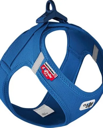 Curli Clasp Air Mesh Sele – Blå med Smart Lås til Hunde