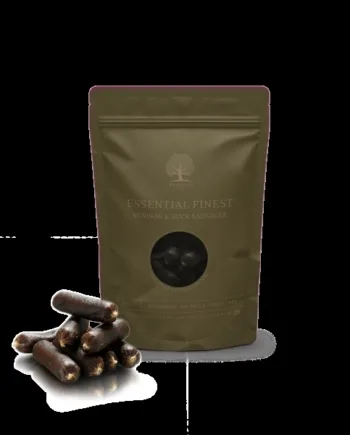 Håndlavede Vildt og And Pølser til Hunde – 8 stk. Snack