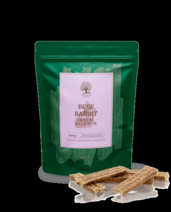 Kornfri Tandvenlige Snacks til Hunde med Okse & Kanin